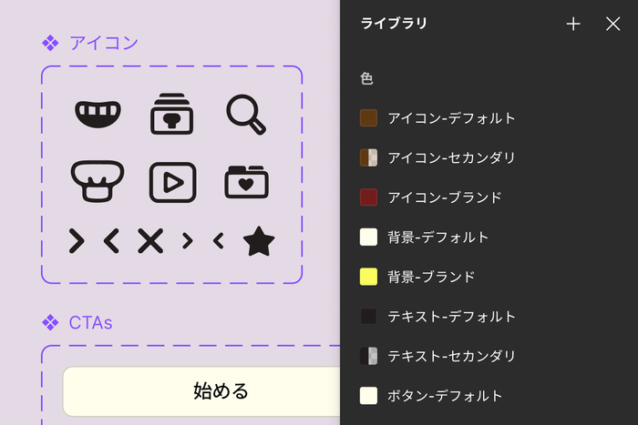 アイコンとライブラリ
